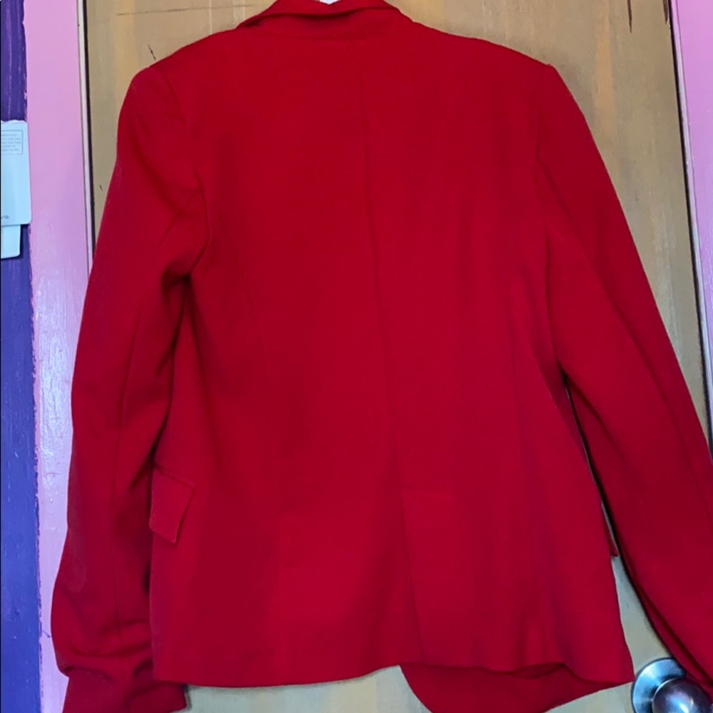 Red blazer jacket - Picture 3 of 5